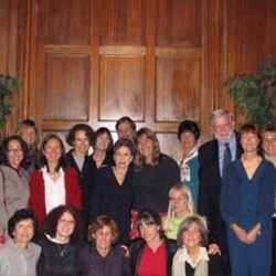 Sally with her students at the Migel Awards Ceremony, November 4, 2003